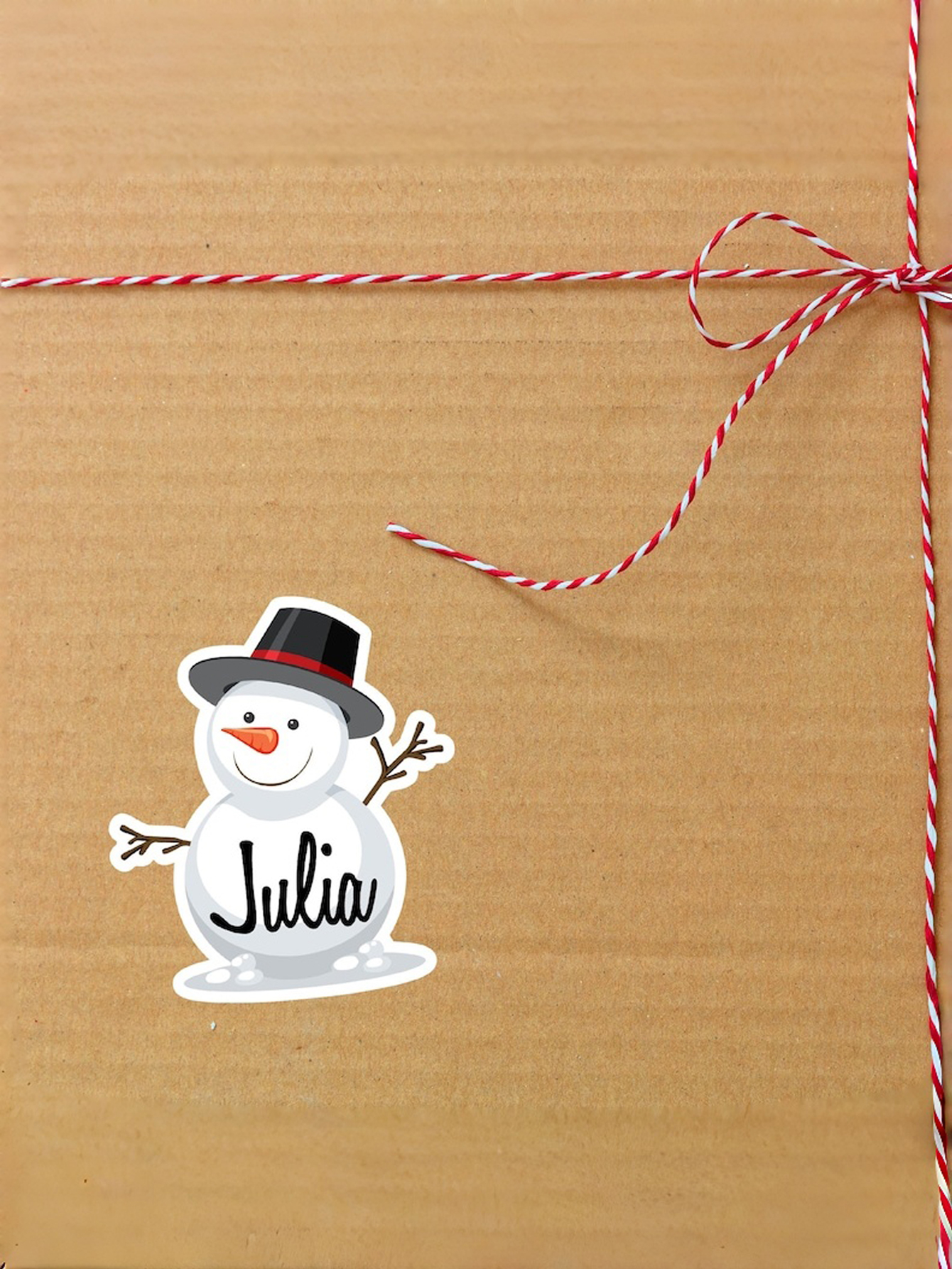 Personalized Snowman Stickers Custom Christmas Gift Stickers Holiday Sticker Labels